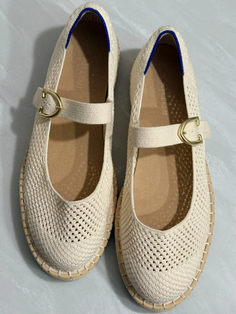 Rothy's The Espadrille Mary Jane Flats in Jasmine sz 11.5